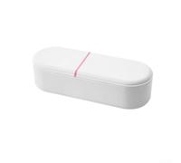 for battery Storage Case AA AAA Tester Organiser Multi-Compartment Box for Cables Secure Slot Design White Plastic Home Travel Use Compact Size(B)