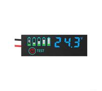 for battery Tester 7-55V with Low Voltage Alarm for battery(Blue (7-55V)) | LED digital readout, grid capacity bar, 7-55V DC range, ternary lithium support, compact 4.6cm design