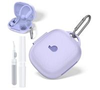 for Beats Powerbeats Pro 2 Case, Soft Silicone Shockproof Protective Case Cover for Beats Powerbeats Pro 2 Accessories with Cleaning Kit & Keychain (Purple)