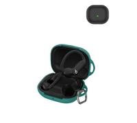 For Beats Powerbeats Pro 2 Earphone,Soft Silicone Protective Cover,Skin Case with Carabiner,Full Protection,Green