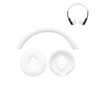 for Beats Solo3 Wireless On-Ear Headphones Case Cover- Silicone Protective Cover Set with Headband Sleeve & Ear Cap,Washable,Anti-Dust,Anti-Scratch Skin,Sweatproof Non-Slip(White)