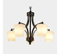 for bedroom study,e27 american style living room chandelier,wrought iron retro ceiling lamps-black gold 5