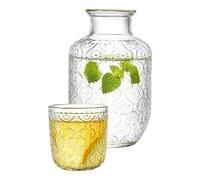 for Bedside Table | Glass Carafe with Cup | Night Set | Mouthwash Dispenser Bathroom Glass 600ml This Set Is Ideal For Comfortable Drinking Water
