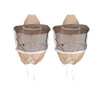 for BEEKEEPING Hat with Mesh, Breathable Cotton Linen Bee Keeper for, Adjustable Buckle for Secure Fit, Outdoor Gardening Fishing Hiking Gear, 2 Pack