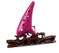 for Beginners ocarina 12-hole SC High-pitched C-key Plastic Ocarina For Beginners To Learn The National Musical Instrument Rose Red