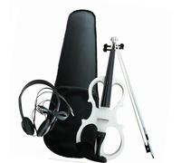 for Beginners Violin Electric Violin 4/4 With Fittings With Hard Case Violin Bow Electronic Quite Violin For Teens Performance Violin Lover (Color : White)