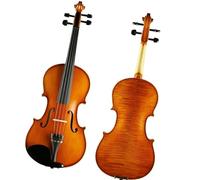 for Beginners Violin Handmade Solid Wood Natural Pattern Violin Beginners Professional Grade String Instrument Golden Yellow (Color : 4/4)