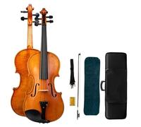 for Beginners Violin Professional Handmade Violin Set 4/4 European Wood Top Spruce Back Flamed Violin With Case (Color : 048)