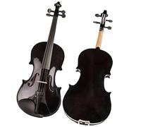 for Beginners Violin Student Beginner Solid Wood Violino Fiddle Full Set Accessories Black Violin (Color : 1/8)