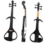for Beginners Violin Violin Solidwood Black Silent 4/4 Violin Metallic Electric Fiddle With Bow Bridge Beginner Kit For Adults