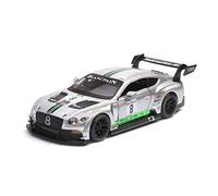 For Bentley Continental GT3 1 32 Alloy Racing Car Model Sound And Light Pull Back Children Vehicle Toy Gift(Silver)