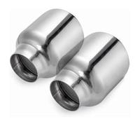 For Benz 1 OR 2 Pcs 63mm 101mm Universal Car Muffler Dual Wall Stainless Steel Exhaust Pipe Tip Covers Trims Exhaust Tips Muffler