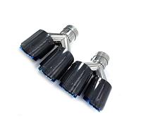 For Benz 3 Series W222 E70 Left And Right Car Universal Dual Blue Automobile Exhaust Pipe Muffler Tip Modification 2pcs Muffler(60MM IN 101MM OUT)
