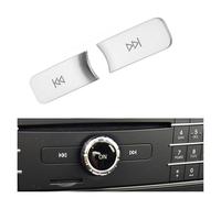 for Benz A B C E for GLA for CIA ML GL for SLK W176 W245 W204 W212 Car Console Multimedia Volume Button Trim Sequins Cover Sticker Car Trim Interior(Silver A)