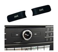 for Benz A B C E for GLA for CIA ML GL for SLK W176 W245 W204 W212 Car Console Multimedia Volume Button Trim Sequins Cover Sticker Car Trim Interior(Black A)