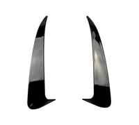 For Benz C Class W205 C43 C63 For Amg Carbon Fiber Look Rear Bumper Air Vent Cover 2014-2019 2Pcs Car Side Skirts Extension(Gloss black)