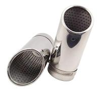 For Benz C180 2Pcs Car Exhaust Muffler Tip Stainless Steel Pipe Chrome Modified Rear Tail Throat Liner Accessories Rear Muffler Tip