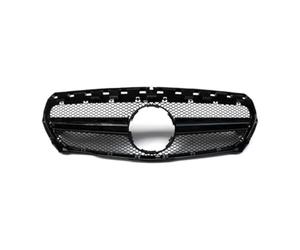 For Benz CLA W117 CLA200 CLA250 CLA45 2017 2018 Car Front Grille Upper Bumper Hood Grill Mesh Kidney Car Bumper Radiator Grilles(Black)