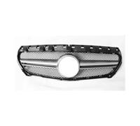 For Benz CLA W117 CLA200 CLA250 CLA45 2017 2018 Car Front Upper Bumper Hood Grill Mesh Kidney Grille Car Bumper Radiator Grilles(Silver)
