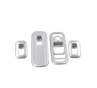 For Benz For A/For CLA Class Car Glass Window Lift Switch Button Panel Frame Cover Trim Universal Interior Accessories(Matte Silver)