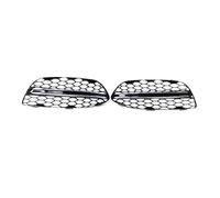 For Benz For C-Class W205 C180 C200 C250 2058851123 2058851223 Front Bumper Grille Fog Light Cover Chrome Honeycomb Trims Daytime Fog Lamp(Chrome black)
