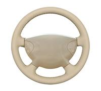 For Benz For E-Class For W211 For G-Class For W463 2002 2003 2004 2005 2006 2007 Car Steering Wheel Cover Hand-Stitched Beige Artificial Leather Wheel Cover Protector