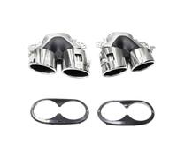 For Benz For GLB X247 GLB220 GLB250 GLB35 GLB45 Car Exhaust Tip | For AMG Reting 2020+ Tailpipe Nozzle Tuning Car Muffler Exhaust Tips Pipe(Silver Set A)