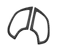 for Benz for S Class for W222 2014-2020 for Dashboard Air Condition Vent Frame Sticker Carbon Pattern Trim Interior Interior Cover Trim