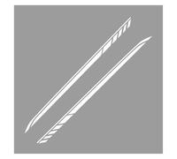 For Benz For W205 W204 W203 W212 For C Class For C180 C200 C300 C63 Car Side Skirt Stripe PVC Stickers Styling Tuning Car Steps Side Skirts(Glossy White)