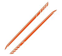 For Benz For W205 W204 W203 W212 For C Class For C180 C200 C300 C63 Car Side Skirt Stripe PVC Stickers Styling Tuning Car Steps Side Skirts(Glossy Orange)