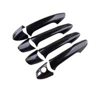 for Benz for W246 for W204 for W212 for X204 for W166 for W117 LHD Black Exterior Door Handle Cover Trim Cap Set Carbon Fiber Texture Exterior Door Handle Cover