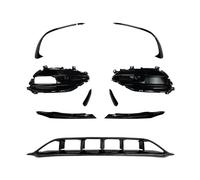 For Benz W176 A200 A250 A45 AMG Hatchback Sport 2016-2018 Gloss Black Front Bumper Lip Spoiler Splitters Canards Vents 9Pcs(Style6)