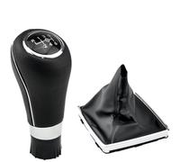 For Benz W204 C204 C63 C300 C250 W207 A207 W212 2008-2014 Manual Leather Shift Gear Knob Lever Boot Cover 5 Speed Shifter Knob Car Gear Stick Shift Cover( B-small Hole 8mm-12)