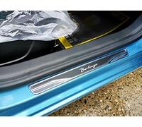 for Berlingo 2012UP Written Stainless Steel CHROME Door Sill Plate Cover Protector 4 Pieces