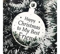 For Best Friend Christmas Tree Decoration Engraved Bauble Gift For Her