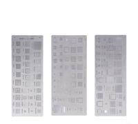 For bga reballing stencil kit for Samsung for HTC for Huawei MTK for Android, 3-piece universal steel soldering template set for IC repair
