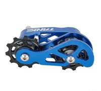 For Bicycle Chain Tensioner Single Speed Converter for 8 to 12 Speed Drivetrain | Adjustable Chain Guide with Floating Pulley for Hanger Dropout Frames | Aluminum Alloy For Bike(Blue)