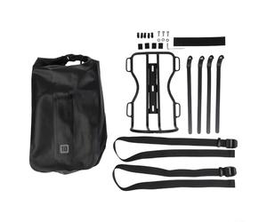 For Bicycle Front Fork Bag with Aluminum Alloy Rack, 10L Waterproof Nylon Handlebar Pannier for Road For Bike E-For Bike Scooter, For Lasting Metal Luggage Carrier Mounting System(1xrack+1xbag)