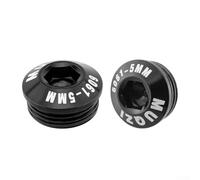 For Bicycle Pedal Dust M14x1.0 Thread Protector Covers Aluminium Alloy 9/16 Inch Pedal Shaft End Cycling For Bike Pedal Thread Protection(black5mm)