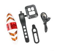for Bicycle Tail Light with Wireless Remote Control and Turn Signals, Fast Flashing Rear Safety Lamp and Road Bikes, Waterproof Cycling Gear, Black(White)