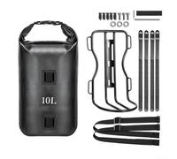For Bike Front Fork Bag with AluMiniature um Alloy Rack | 10L Waterproof Nylon Pannier for Road For Bike E-For Bike Scooter | Lasting Metal Mount Handlebar Storage(1x rack)