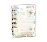 For Binder - for Notebook in PVC, Double Closure, Universal PVC Refillable, Transparent | Diary Cover with Notebook Binder | For The