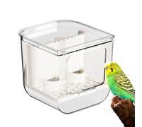 for Bird Cage | Transparent Bird Container | Food Dispenser for Cage, Parrot, Parakeet, Cockatiel, Canary, Finch, Cockatiel, NINFA Cockatiel, and Lovebird