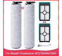 for Bissell Crosswave HF2/3845N/3831 Brush Rollers HEPA Filters