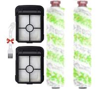 for Bissell CrossWave Pet Pro 2306A CrossWave 1785 Series Replacement Parts 2 Pack 2460 Multi-Surface Pet Pro Cleaner Brush Rolls Tangle-Free+2 Pack 1866 Vacuum Filters Compare to Part 1613568 1608684