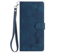 for Blackview A85 Case, Premium Flip Shockproof PU Leather Feather Embossed Phone Cases with Card Slots Kickstand Magnetic Protective Wallet Cases for Blackview A85,Dark Blue