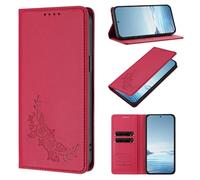for Blackview Oscal Flat 1C Case, PU Leather Embossed Peony Wallet, Magnetic Flip Folio Cover with Card Holders, Shockproof TPU, and Kickstand for for Blackview Oscal Flat 1C,red
