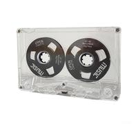 for blank Cassette Tapes 90 Min Double Sided Audio Tape Low Noise Recording for media for Walkman Dictaphone Music Voice Memos Black ABS Shell(black)