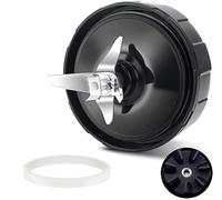 for Blender Blade Replacement 7 Fins for Ninja Pro Extractor Blade Compatible with Nutri Ninja Auto iQ BL480 BL481 BL482-30 BL487 BL492 with Silicone Rubber Gaskets Seal Ring Mixer Attachment