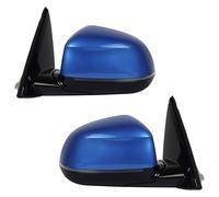 For BM&W For X3 G08 2018-2019 Car Exterior Electric Folding Heated Turn Signals Side Mirrors Auto Electric Mirrors(Blue-Left(Passenger Side),Pair)